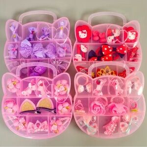 Pink and Purple Kids Hair Accessories Set